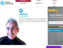 Tablet Screenshot of dentaldepartures.com